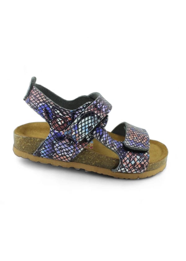 Mavi Deri ve Ortopedik Bebek Sandalet - Gorsel 1