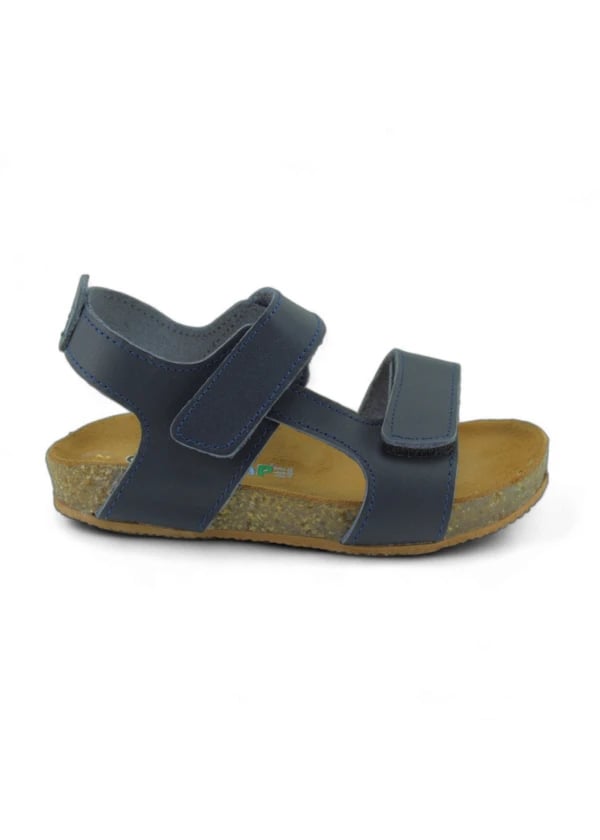 Lacivert Deri ve Ortopedik Bebek Sandalet - Gorsel 1