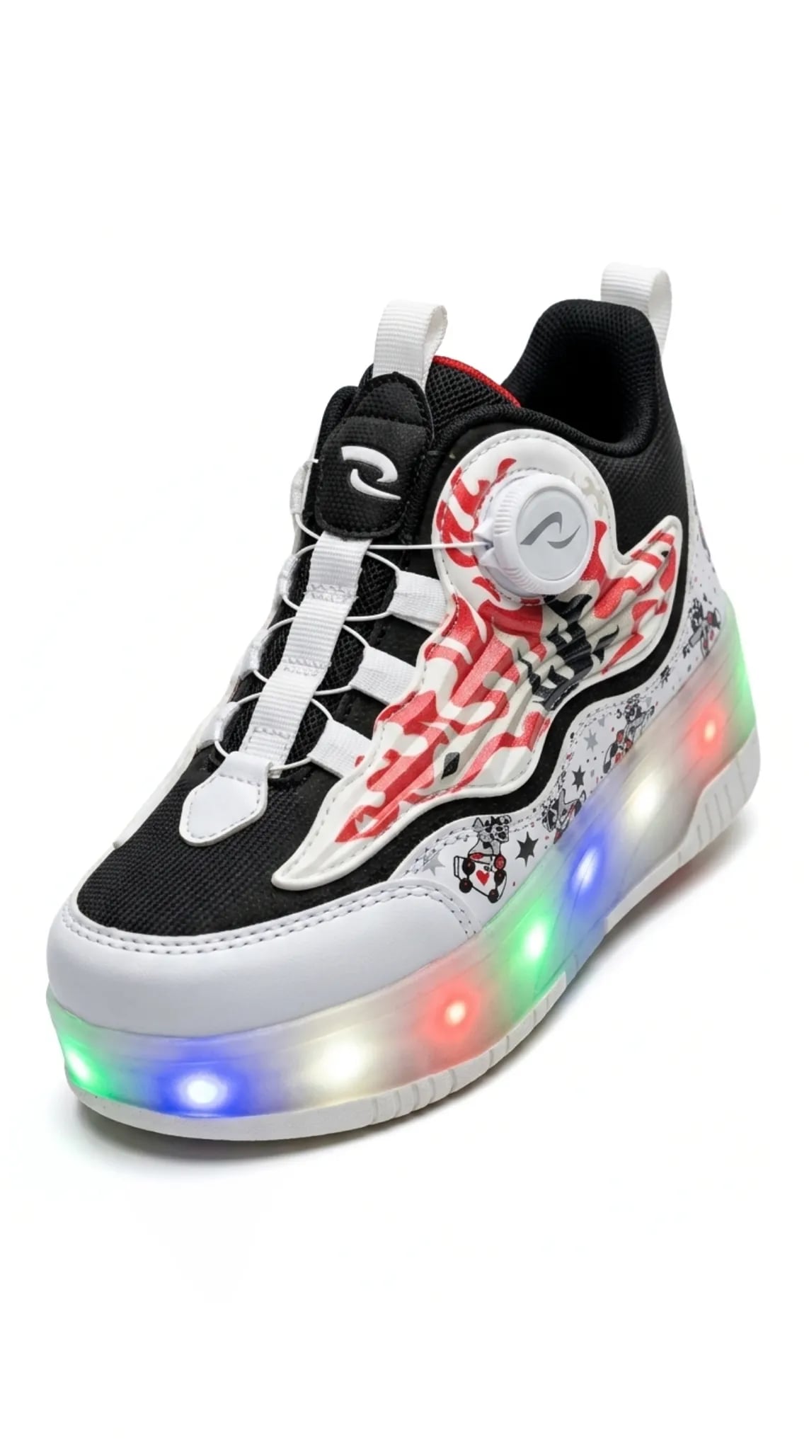 Beyaz Çocuk Tekerlekli Paten Spor Ayakkabı - Gorsel 1