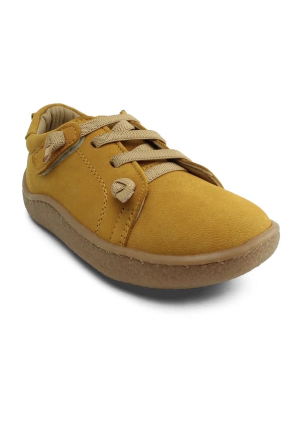 Hardal Sarı Deri Ortopedik Çocuk Spor Ayakkabı - Gorsel 1