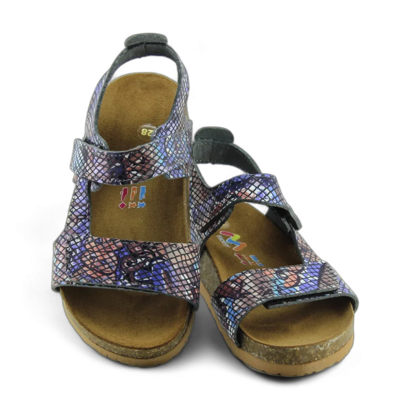 Mavi Deri ve Ortopedik Bebek Sandalet