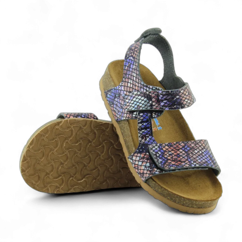 Mavi Deri ve Ortopedik Bebek Sandalet