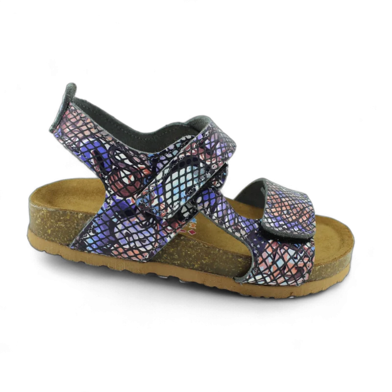 Mavi Deri ve Ortopedik Bebek Sandalet