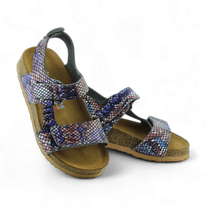 Mavi Deri ve Ortopedik Bebek Sandalet