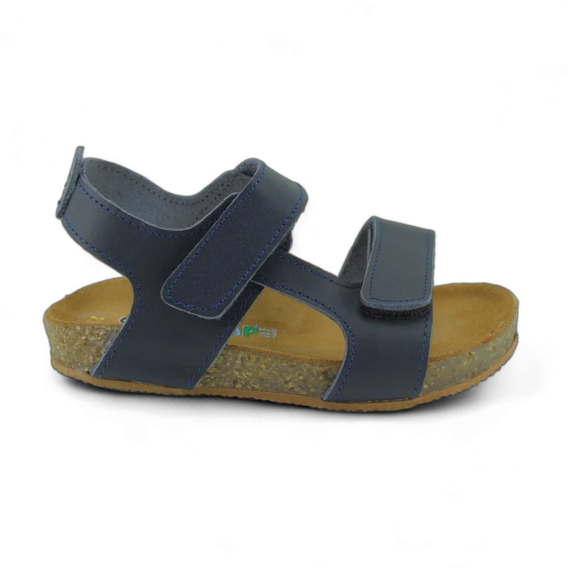 Lacivert Deri ve Ortopedik Çocuk Sandalet