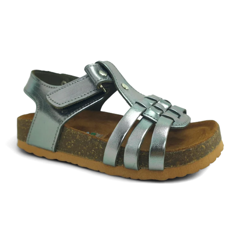 Platin Deri ve Ortopedik Çocuk Sandalet