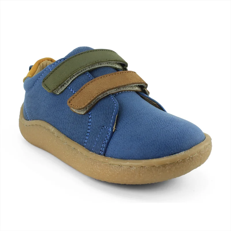 Kok Mavi Hakiki Deri Ortopedik Çocuk Spor Ayakkabı