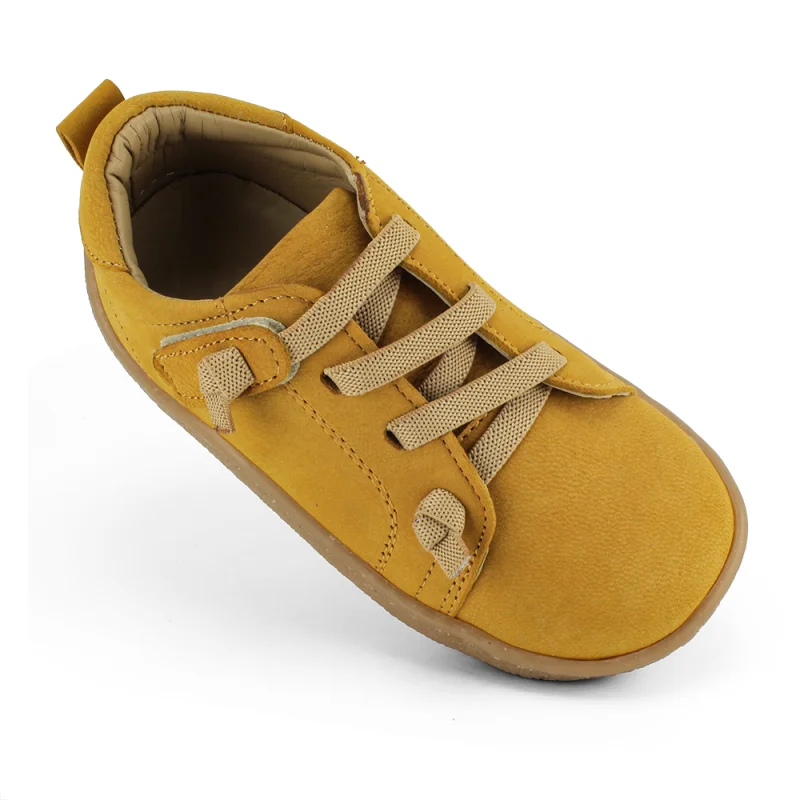 Hardal Sarı Deri Ortopedik Çocuk Spor Ayakkabı
