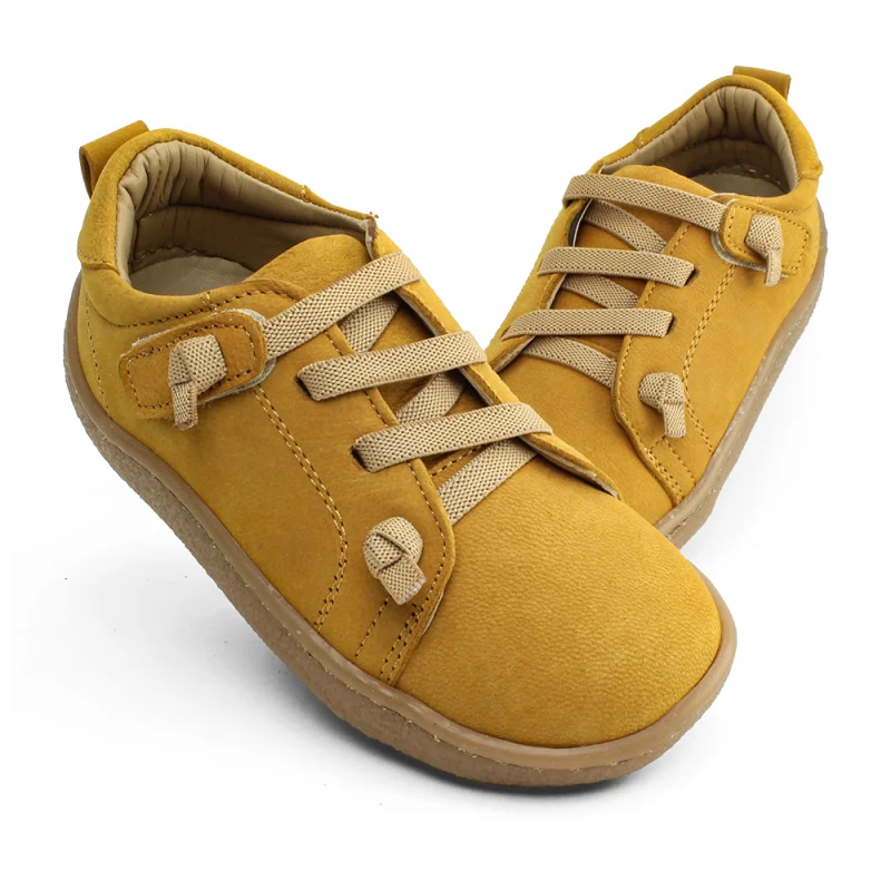 Hardal Sarı Deri Ortopedik Çocuk Spor Ayakkabı