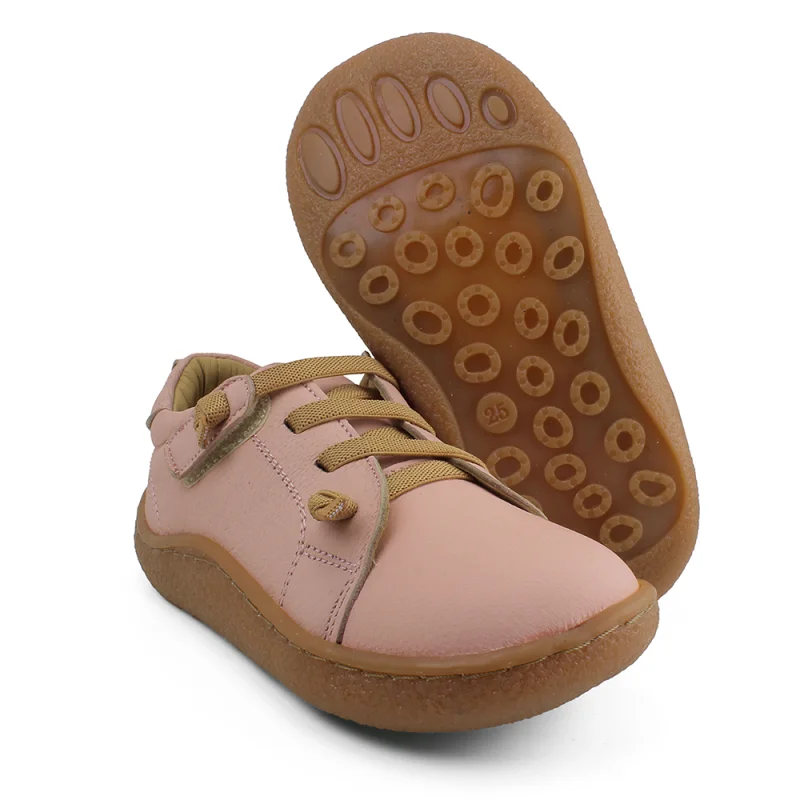 Pudra Pembe Deri Ortopedik Çocuk Spor Ayakkabı