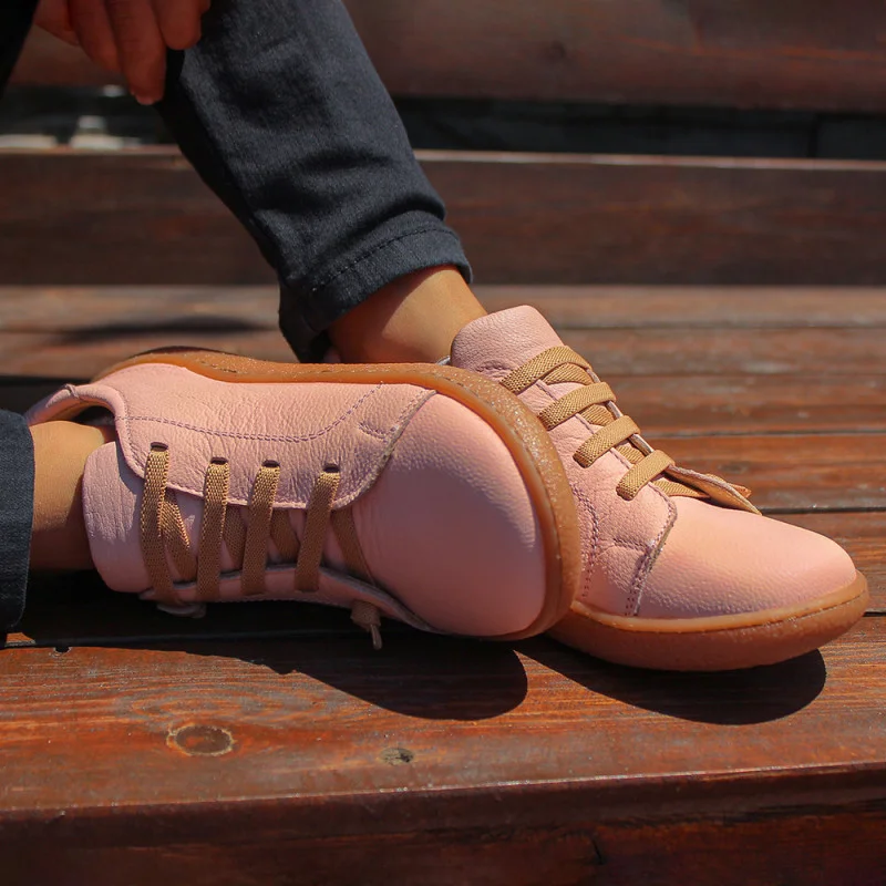 Pudra Pembe Deri Ortopedik Çocuk Spor Ayakkabı