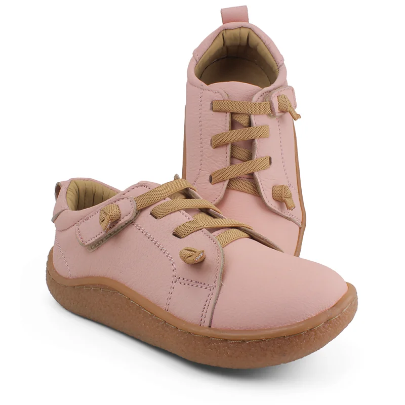 Pudra Pembe Deri Ortopedik Çocuk Spor Ayakkabı