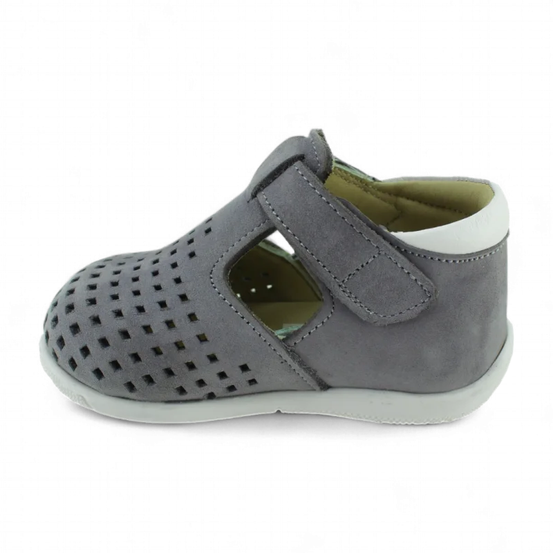 Gri Hakiki Deri Tam Ortopedik İlk Adım Ayakkabısı