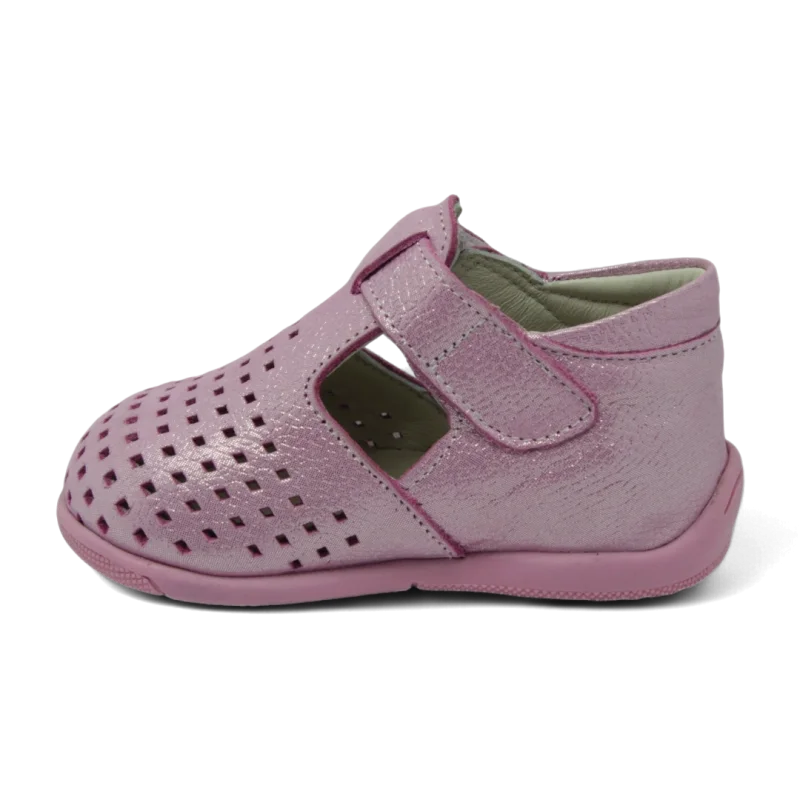 Pembe Hakiki Deri Tam Ortopedik İlk Adım Ayakkabısı