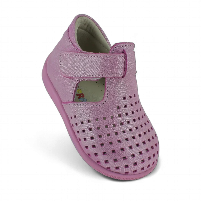 Pembe Hakiki Deri Tam Ortopedik İlk Adım Ayakkabısı