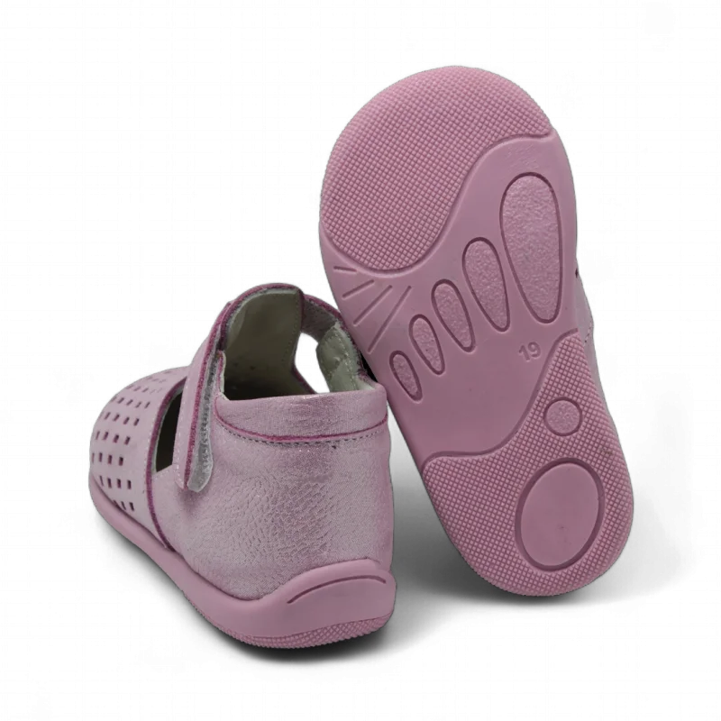 Pembe Hakiki Deri Tam Ortopedik İlk Adım Ayakkabısı