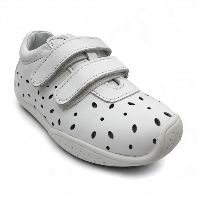 Beyaz Tam Ortopedik Deri Bebek Spor Ayakkabı
