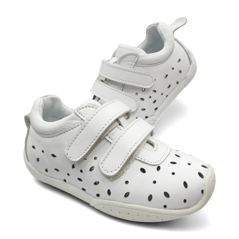 Beyaz Tam Ortopedik Deri Bebek Spor Ayakkabı