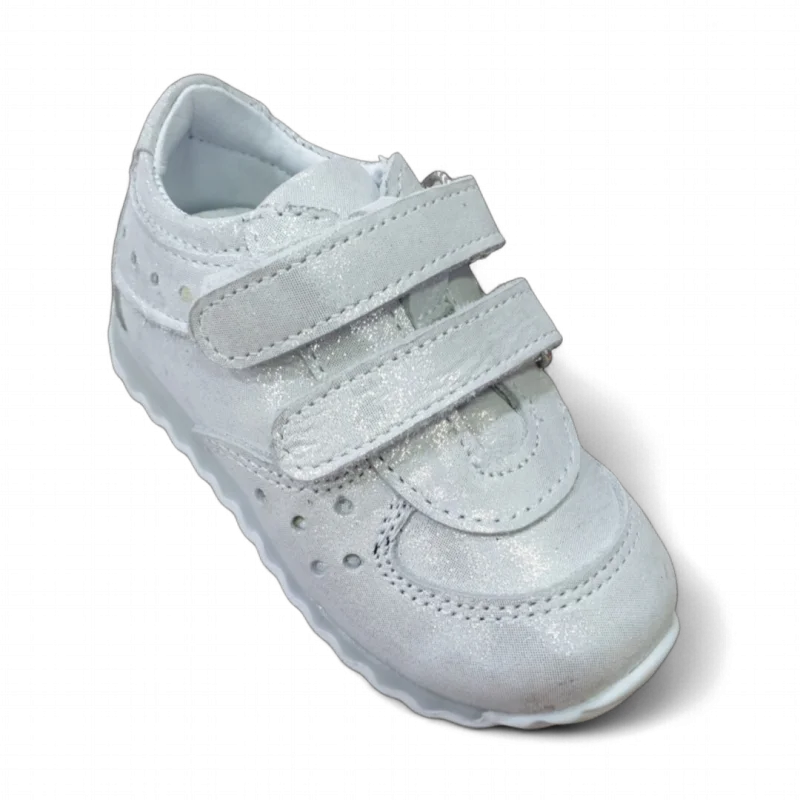 Gümüş Tam Ortopedik Deri Bebek Spor Ayakkabı