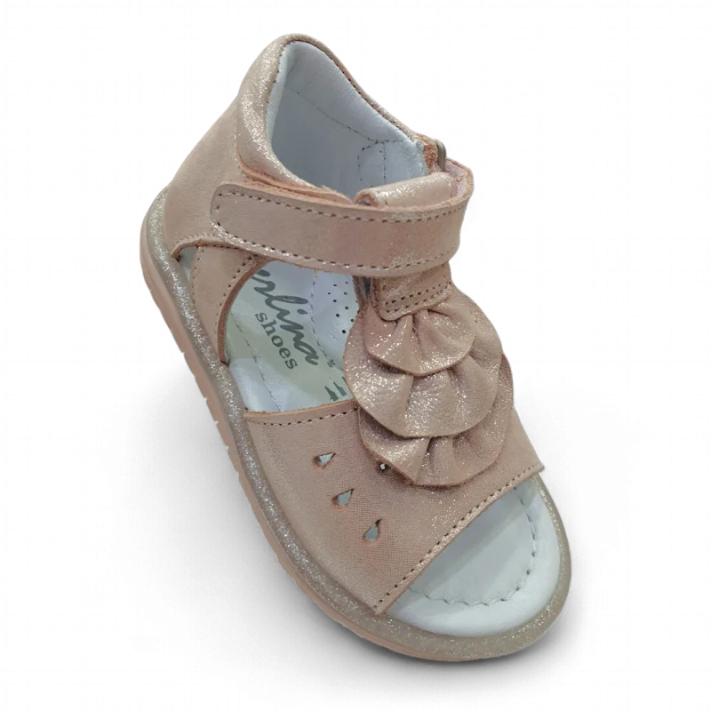 Pudra Tam Ortopedik Deri Bebek Sandalet