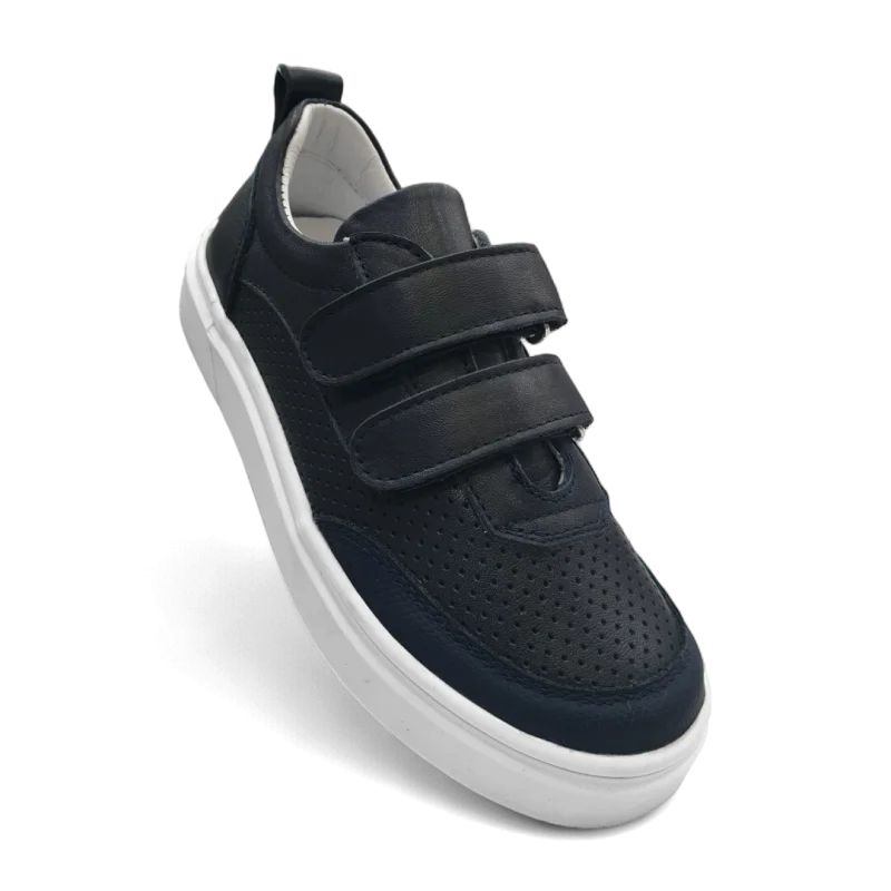 Lacivert Tam Ortopedik Deri Çocuk Spor Ayakkabısı