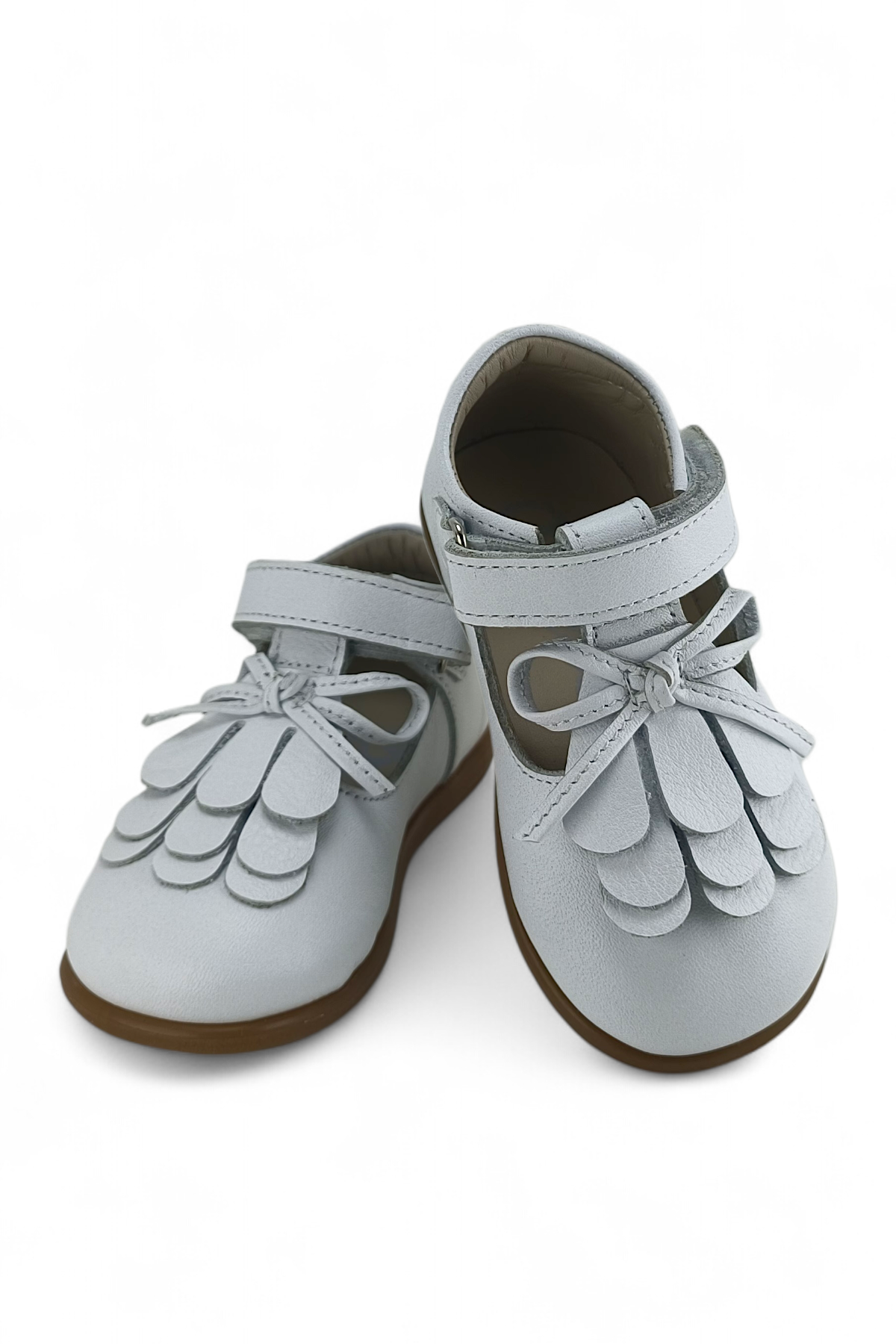 Beyaz Hakiki Deri Tam Ortopedik İlk Adım ve Bebe Babet Ayakakbı