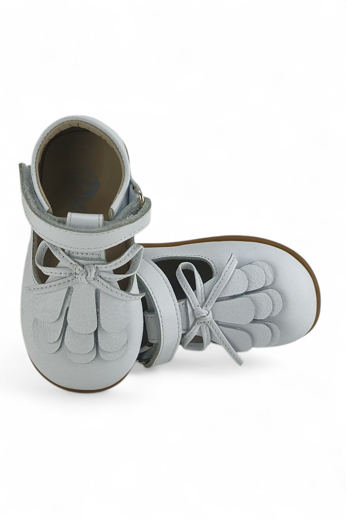 Beyaz Hakiki Deri Tam Ortopedik İlk Adım ve Bebe Babet Ayakakbı