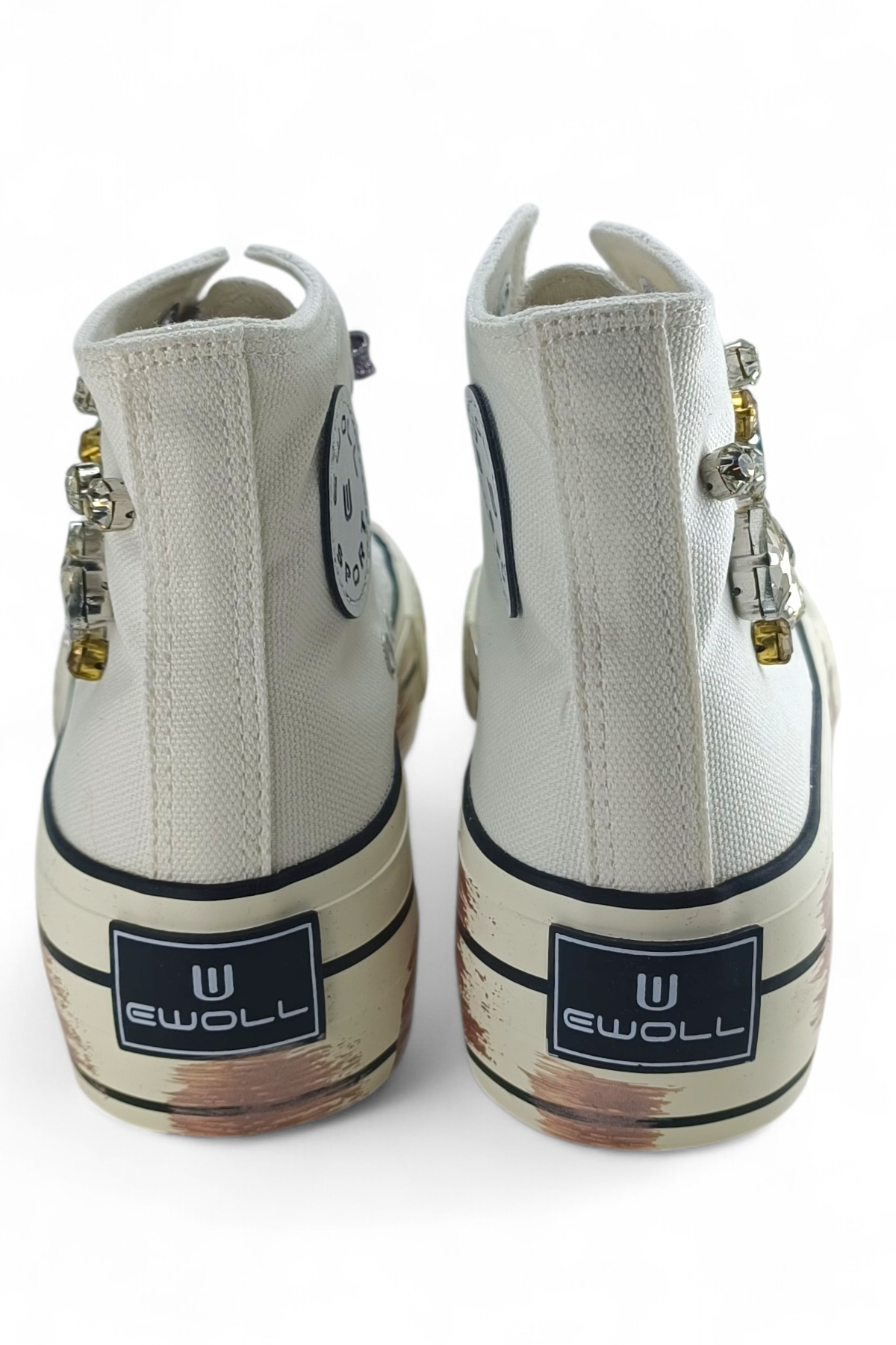 Beyaz Keten Bilekli Genç Kız Ayakkabı