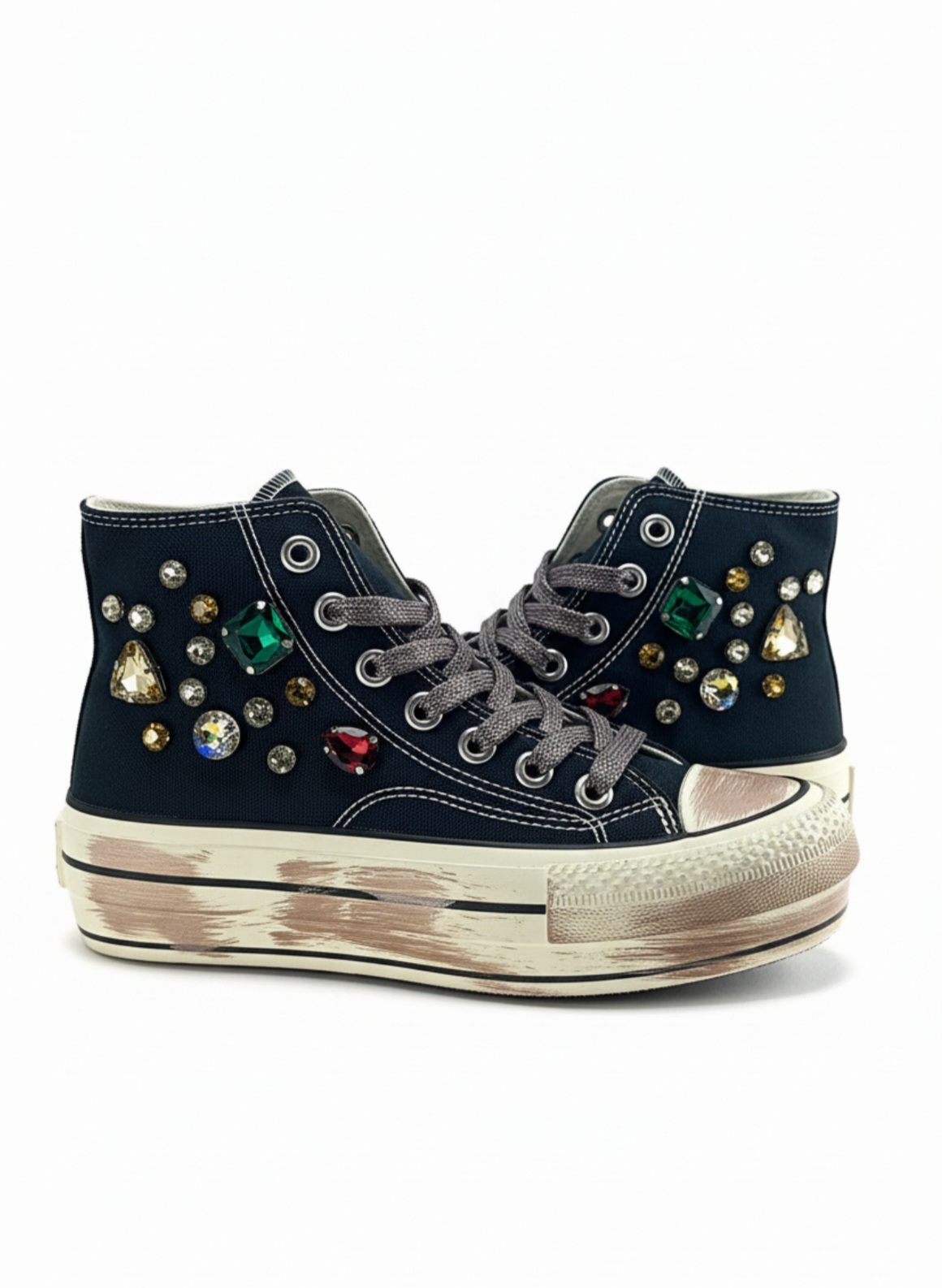 Siyah Keten Bilekli Genç Kız Ayakkabı