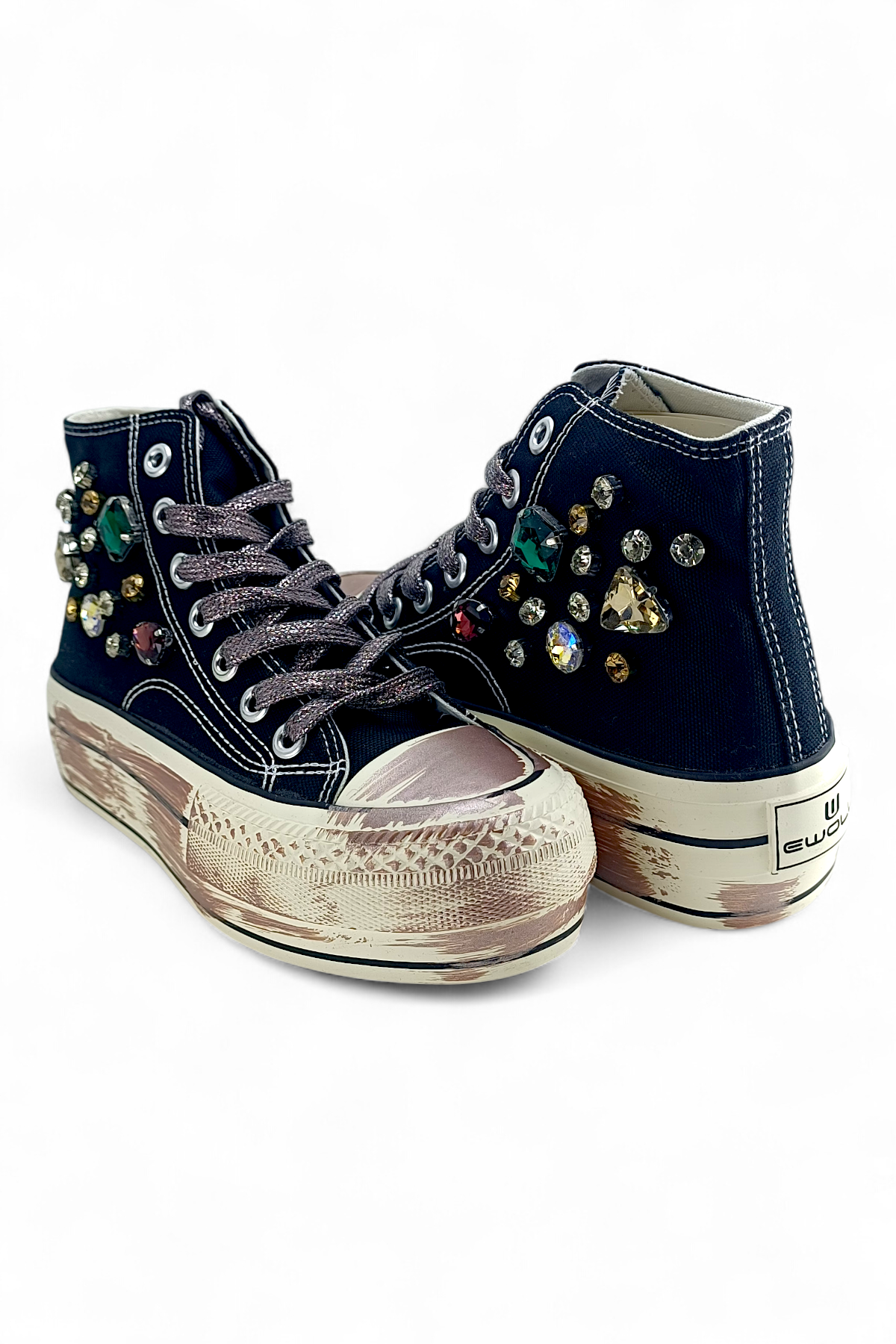 Siyah Keten Bilekli Genç Kız Ayakkabı