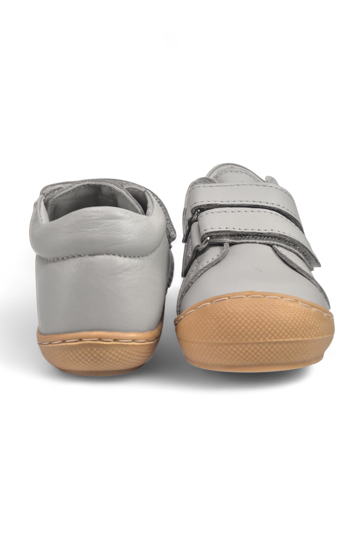 Bej Hakiki Deri Tam Ortopedik Çift Cırtlı İlk Adım Ayakkabı