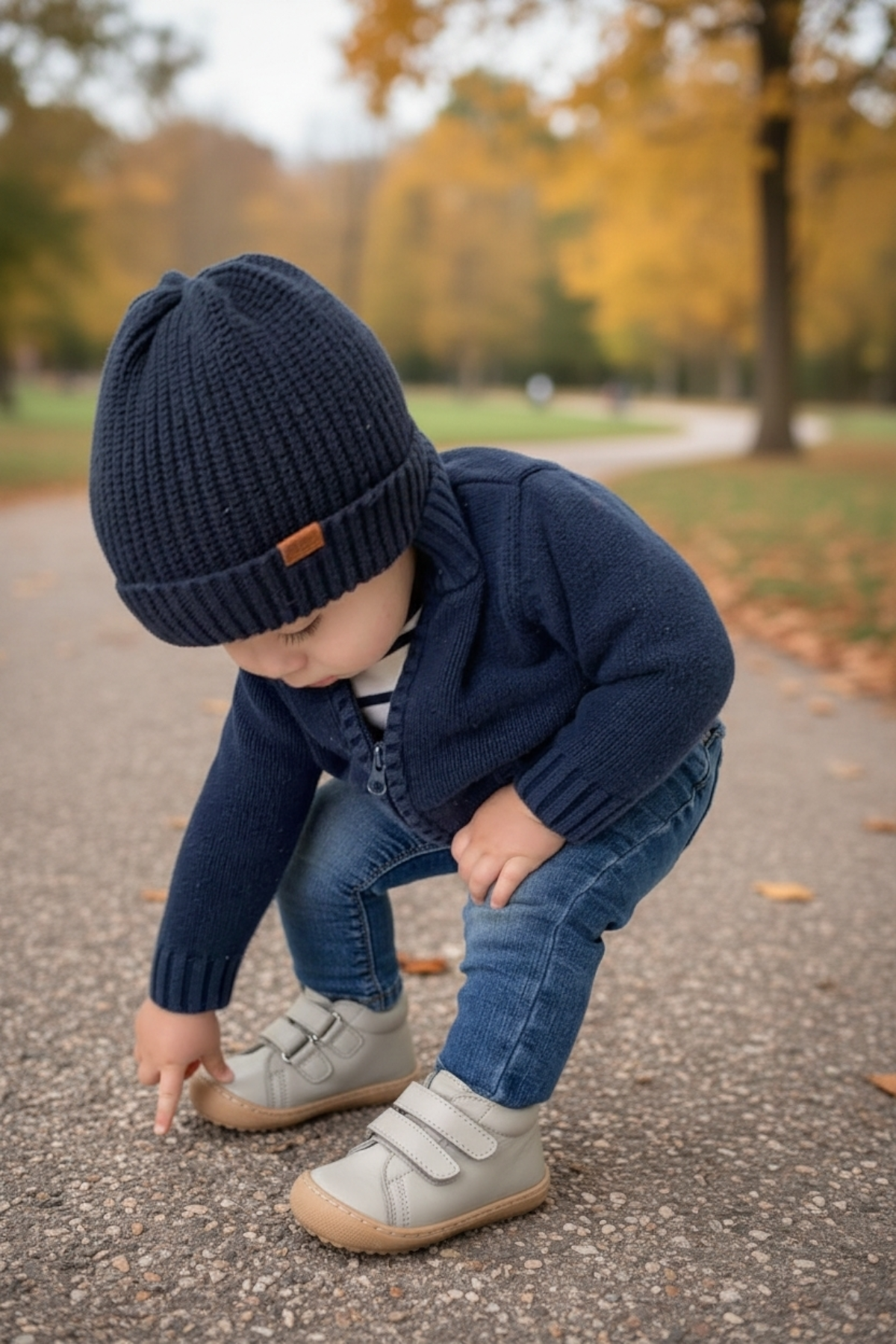 Bej Hakiki Deri Tam Ortopedik Çift Cırtlı İlk Adım Ayakkabı