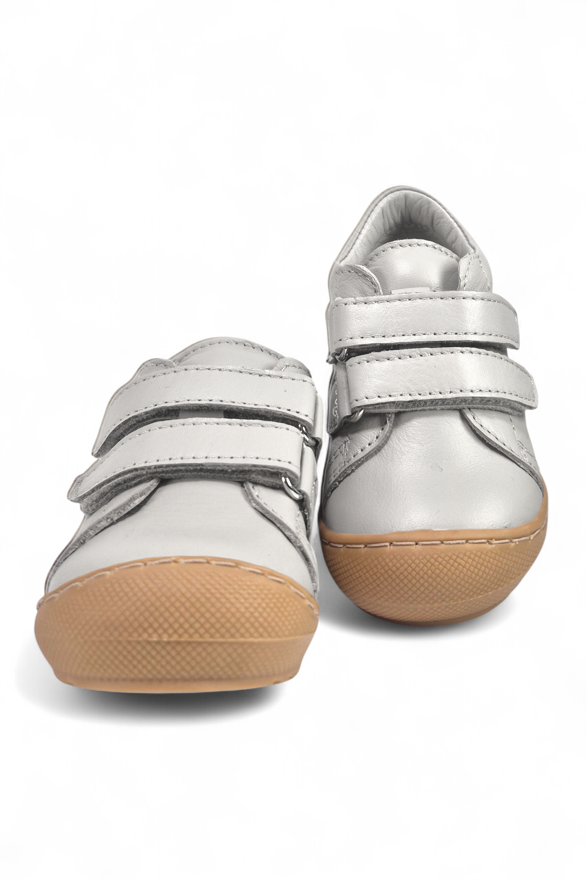 Bej Hakiki Deri Tam Ortopedik Çift Cırtlı İlk Adım Ayakkabı