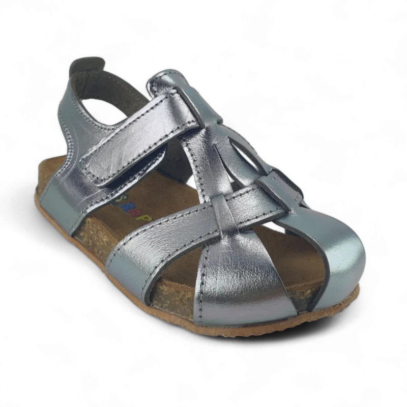 Platin Deri ve Ortopedik Bebek Sandalet